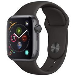 Apple watch Series 4 Gris Oled - GPS satélite. Reloj con correa de caucho.