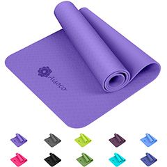 Aisoco Estera de TPE para Yoga - Pilates Mat - Eco Amistoso Mat，Antideslizante, Respetuosa con el Medio Ambiente, con Bolso y Correa de Transporte