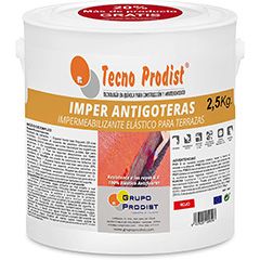 Pintura impermeabilizante antigoteras elástica para terrazas. Rodillo o brocha. ROJO