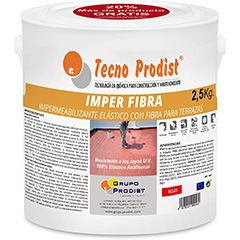 Pintura impermeabilizante antigoteras elástica para terrazas con fibras. ROJO