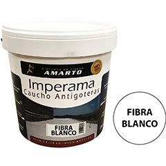 Pintura impermeabilizante de caucho con fibra de vidrio. Antigoteras. Color Blanco.
