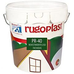 Pintura barata de exteriores. Revestimiento liso para exteriores. PR 40 Blanco 4 litros. Envío Gratis 24 horas. Pintura antideslizante para paredes exteriores.