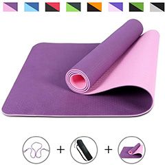 ROMIX Esterilla Yoga, Exercise Mat Eco-Friendly 6MM de Gruesor TPE con Bolsa de Transporte, Colchoneta de Yoga Antideslizante para Hombres, Mujeres, Hogar, Gimnasio, de Meditaci&oacute;n Pilates