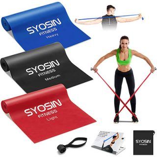 Bandas elásticas de resistencia Fitness para ejercicio más anclas de guía. Entrenamiento Hombre y Mujer. Marca SYOSIN